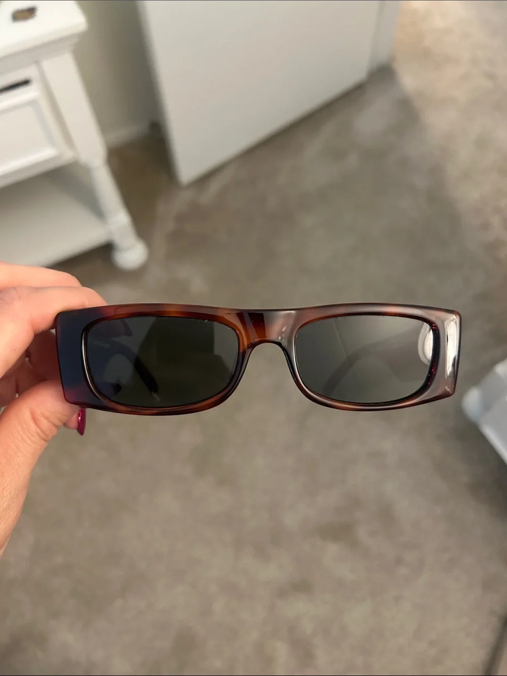 Le Specs brown rectangular sunglasses
